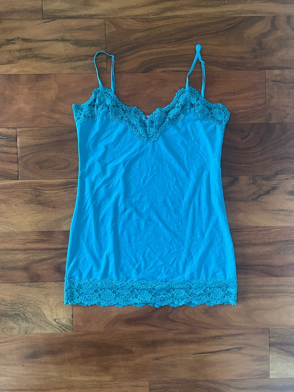 Y2K Smart Set Teal Lace-Trim Camisole
